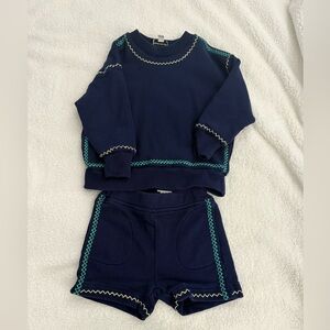 Something Navy Shorts Set
